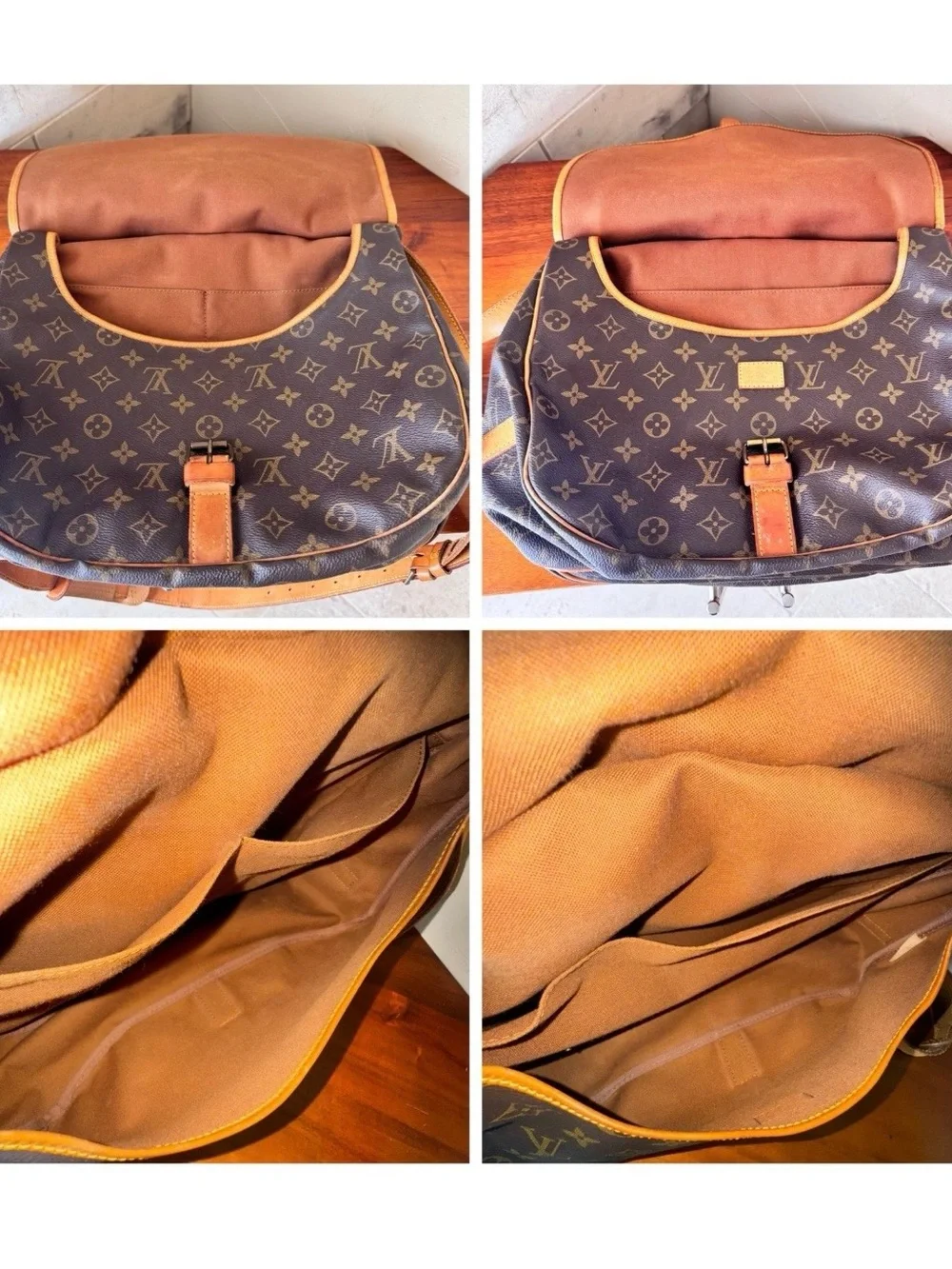 Louis Vuitton Monogram Canvas Messenger Bag in Brown and Tan